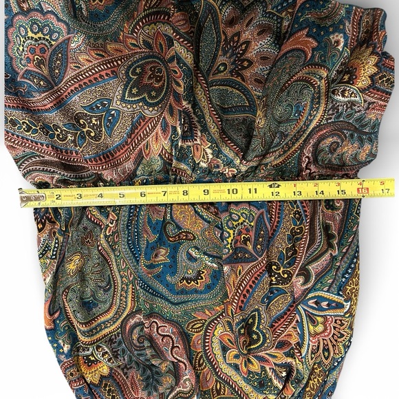 Ashley Stewart Strapless Multicolor Paisley Maxi Dress - Size 12 EUC - Picture 5 of 7